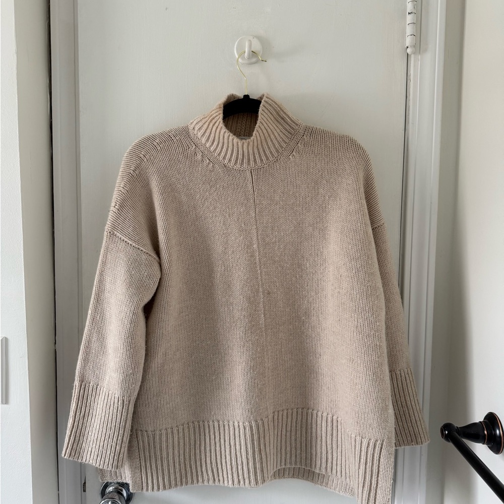 VINCE Beige Turtleneck Sweater